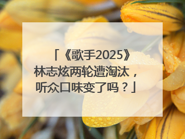 《歌手2025》林志炫两轮遭淘汰，听众口味变了吗？