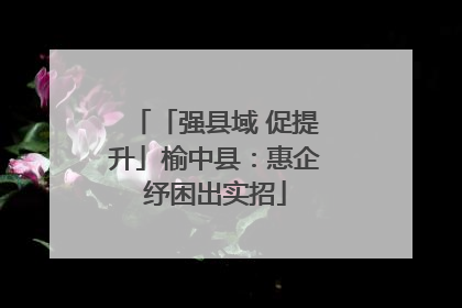 「强县域 促提升」榆中县：惠企纾困出实招