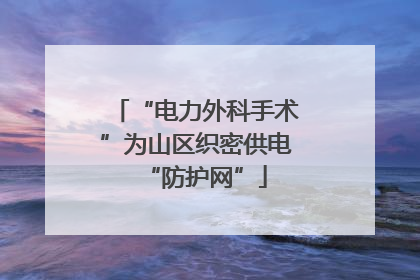 “电力外科手术”为山区织密供电“防护网”