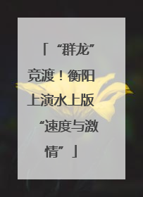 “群龙”竞渡！衡阳上演水上版“速度与激情”
