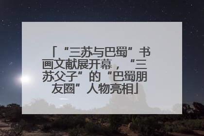 “三苏与巴蜀”书画文献展开幕，“三苏父子”的“巴蜀朋友圈”人物亮相
