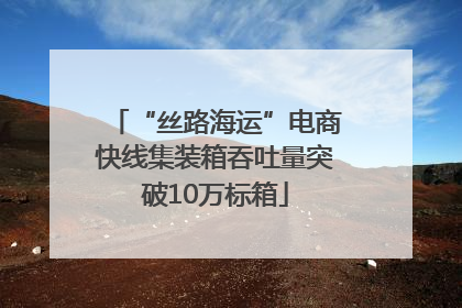 “丝路海运”电商快线集装箱吞吐量突破10万标箱