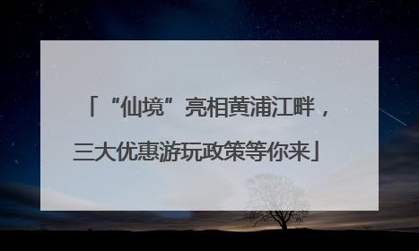 “仙境”亮相黄浦江畔，三大优惠游玩政策等你来
