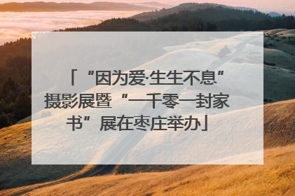 “因为爱·生生不息”摄影展暨“一千零一封家书”展在枣庄举办