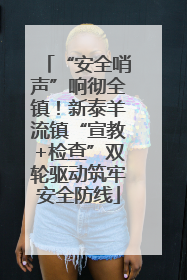 “安全哨声”响彻全镇！新泰羊流镇“宣教+检查”双轮驱动筑牢安全防线