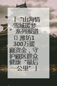 “山海情·雪域援梦”系列报道⑪ 潍坊1300万援藏资金，守护藏区群众健康“最后一公里”