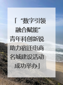 “数字引领 融合赋能”青年科创新锐助力宿迁电商名城建设活动成功举办