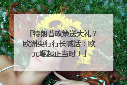 特朗普政策送大礼？欧洲央行行长喊话：欧元崛起正当时！