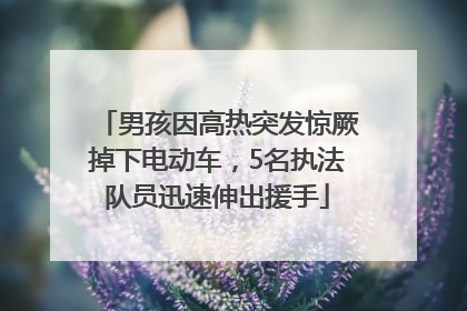 男孩因高热突发惊厥掉下电动车，5名执法队员迅速伸出援手