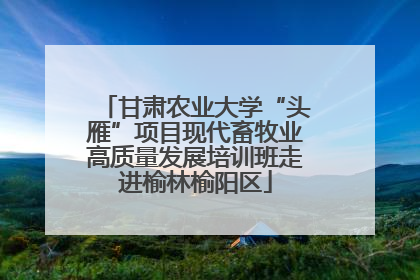 甘肃农业大学“头雁”项目现代畜牧业高质量发展培训班走进榆林榆阳区