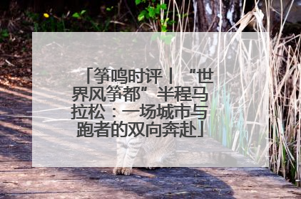 筝鸣时评丨“世界风筝都”半程马拉松：一场城市与跑者的双向奔赴