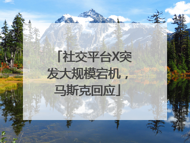 社交平台X突发大规模宕机，马斯克回应