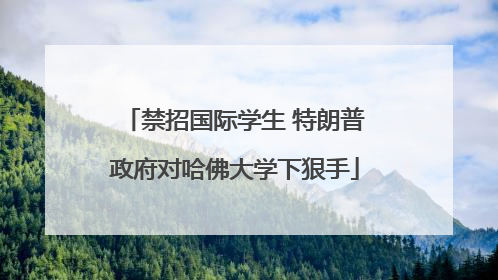 禁招国际学生 特朗普政府对哈佛大学下狠手