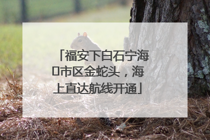 福安下白石宁海⇆市区金蛇头，海上直达航线开通
