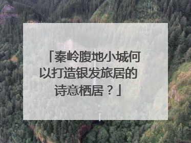 秦岭腹地小城何以打造银发旅居的诗意栖居？