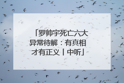 罗帅宇死亡六大异常待解：有真相才有正义丨中听