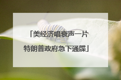 美经济唱衰声一片 特朗普政府急下通牒