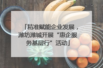 精准赋能企业发展，潍坊潍城开展“惠企服务基层行”活动