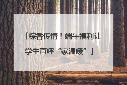 粽香传情！端午福利让学生直呼“家温暖”