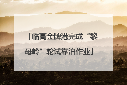 临高金牌港完成“黎母岭”轮试靠泊作业