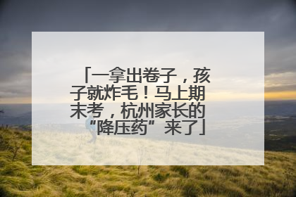 一拿出卷子，孩子就炸毛！马上期末考，杭州家长的“降压药”来了
