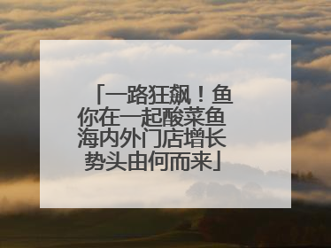一路狂飙！鱼你在一起酸菜鱼海内外门店增长势头由何而来
