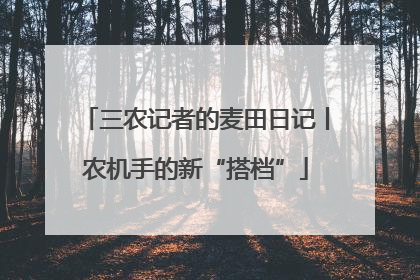 三农记者的麦田日记丨农机手的新“搭档”