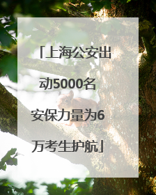 上海公安出动5000名安保力量为6万考生护航