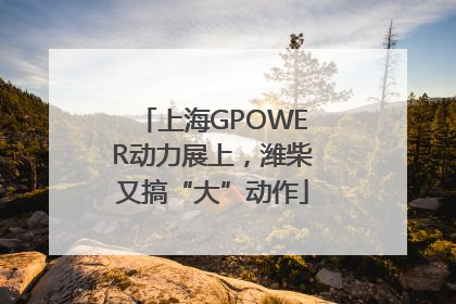 上海GPOWER动力展上，潍柴又搞“大”动作