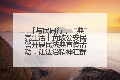 与民同行，“典”亮生活丨黄陂公安民警开展民法典宣传活动，让法治精神在群众心中落地生根