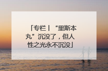 专栏丨“里斯本丸”沉没了，但人性之光永不沉没