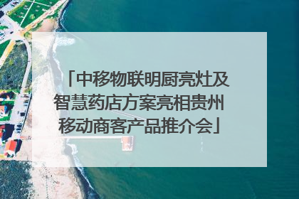中移物联明厨亮灶及智慧药店方案亮相贵州移动商客产品推介会