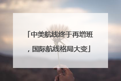 中美航线终于再增班，国际航线格局大变