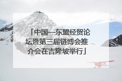 中国—东盟经贸论坛暨第三届链博会推介会在吉隆坡举行