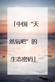 中国“天然氧吧”的生态密码