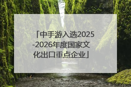 中手游入选2025-2026年度国家文化出口重点企业