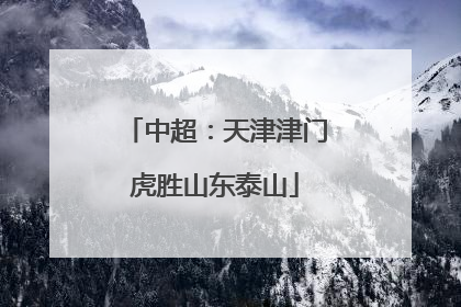 中超：天津津门虎胜山东泰山