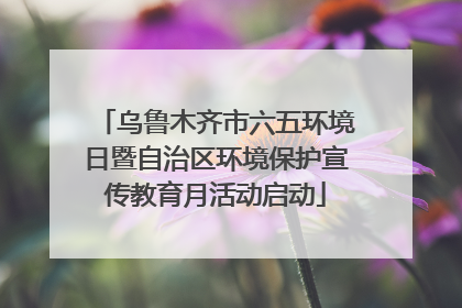 乌鲁木齐市六五环境日暨自治区环境保护宣传教育月活动启动