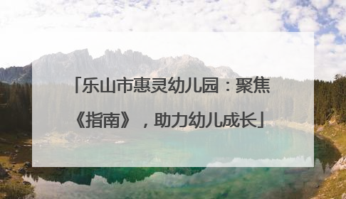 乐山市惠灵幼儿园：聚焦《指南》，助力幼儿成长