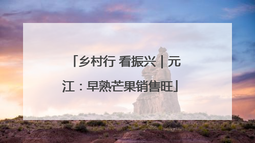 乡村行 看振兴｜元江：早熟芒果销售旺