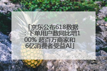 京东公布618数据：下单用户数同比增100% 超百万商家和6亿消费者受益AI