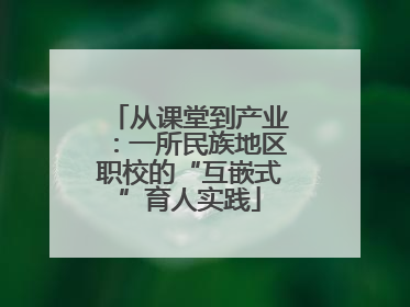 从课堂到产业：一所民族地区职校的“互嵌式”育人实践
