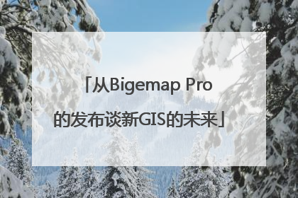 从Bigemap Pro的发布谈新GIS的未来