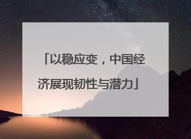 以稳应变，中国经济展现韧性与潜力