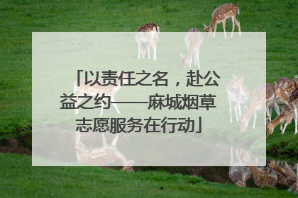 以责任之名，赴公益之约——麻城烟草志愿服务在行动