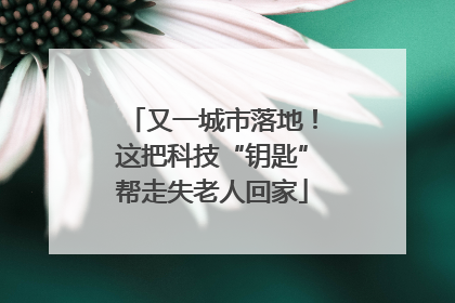 又一城市落地！这把科技“钥匙”帮走失老人回家
