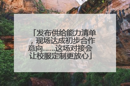发布供给能力清单，现场达成初步合作意向……这场对接会让校服定制更放心