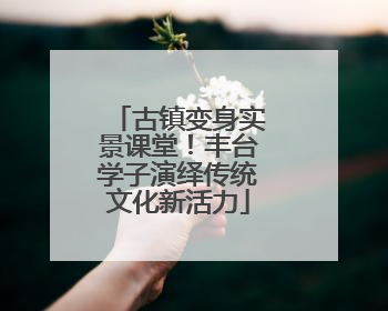 古镇变身实景课堂！丰台学子演绎传统文化新活力