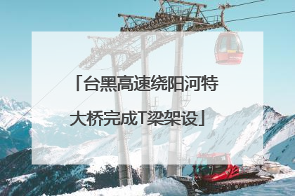 台黑高速绕阳河特大桥完成T梁架设