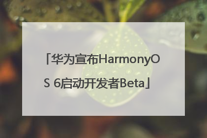 华为宣布HarmonyOS 6启动开发者Beta